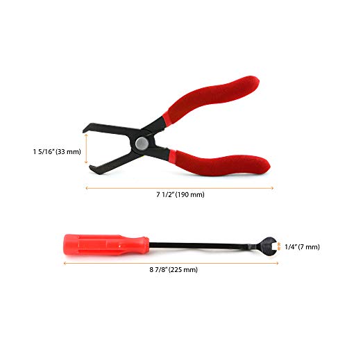 AFA Tooling 30 Degree Push Pin Removal Pliers and 9 Inch Fastener Removal Tool - Thumbnail 3