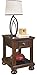 Signature Design by Ashley Porter Traditional Hand-Finished Rectangular Chair Side End Table, Dark Brown