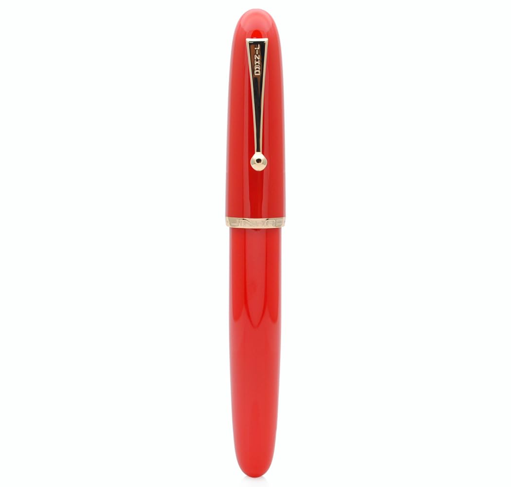 JINHAO DADAO 9019 Fountain Pen Acrylic Ink Pen with Ink Converter (Medium Nib, Red) — image 1