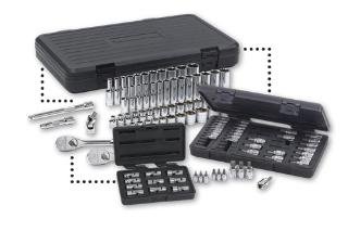 Click Here to See More Images Socket Chrome Set 3/8Dr 57Pc & Free 80565 890040