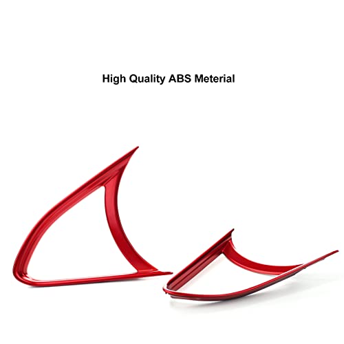 ANFOKAS for Mazda 3 Accessories 2020 2021 2022 2023 2024 Auto Dashboard Center Console Air Vent Cover Trim Frame -Red