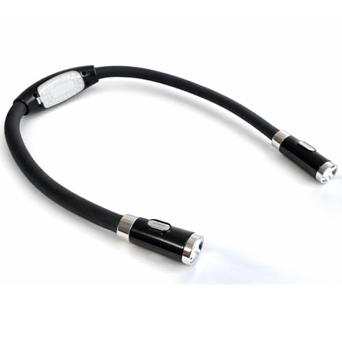 Luz de Leitura de Pescoço Dobrável Portátil - Luz de Pescoço para Livro - Longa Duração - Ideal Para Leitura, Crochê, Corrida e Costura - Nível de Iluminação Ajustável 3 Níveis