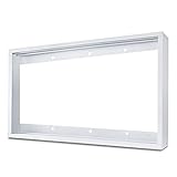 LEDMO 1X4FT Ceiling Frame Kit - Aluminum Surface Mounting Bracket Kit for LED Panel Light, Drop Ceiling Light, Edge-Lit Light (White Drywall Flange Kit)