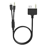 CHELINK 3.5mm AUX USB Music Interface Charge Cable Fit KIA Hyundai Compatible for i6S/6/6Plus/5S/5/5C/i-Pod & i-Pad