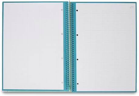 - A4 Green Notebook - 240 páginas de grelha microperfurada - capa dura extra - moldura em espiral - inclui autocolantes