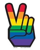 NSI - Rainbow Hand Peace Sign - Sticker / Decal