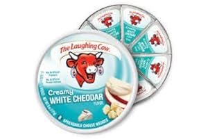 BEL BRANDS The Laughing Cow, Creamy White Cheddar Flavor, 6 Oz, 8 .75 Oz Wedges (2 Pack) (White Cheddar)