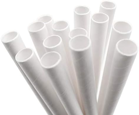 Short White Paper Straw by PodPaks® - 75/Pack Bulk