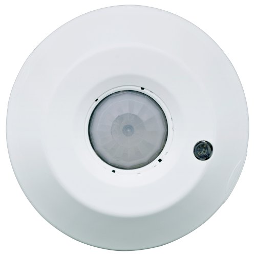 Leviton ODC Series 1500 Sq. Ft. Passive Infrared Ceiling-Mount Line Voltage Dual Relay Occupancy Sensor with Integrated Photocell