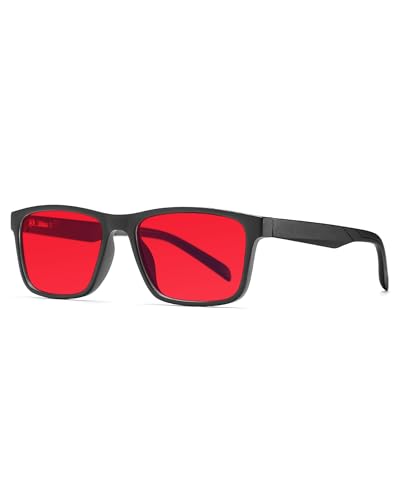 Rimerakea Anti Blue Light Glassesfor Men Women Red Sleeping Glasses Anti-Glare UV Protection for Phones Computers TV Screens Before Bed