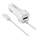 2 Pack iPhone Car Charger, OoRage Built-in Lightning Connector Car Charger for iPhone 7, 7 Plus, iPhone 6S, 6S Plus, iPhone 5, 5S