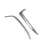 ABS Chrome Front Fog Light Lamp Upper Eyelid Cover Strip Trim 2pcs For Honda Civic 10th Gen 4dr Sedan 2016 2017