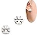 Fashion Silver T Studs Earrings