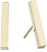 Amazon Collection 14k Yellow Gold 2mm Square Stick Stud Earrings