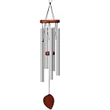 UNIQOOO Wood Wind Chimes, Length 22'', Soothing Relaxing Gentle Melody, Great Decoration for Indoor and Outdoor Porch Garden and Patio