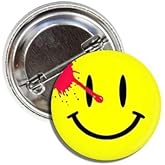 Watchmen - Bloody Smile Smiley Pinback Fan Button Badge Pin