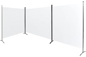 STEELAID Steel-AID Triple-Panel Privacy Room Divider – Folding Partition Privacy Screen for Office, Classroom, Dorm Room, Kids Room, Studio, Conference - 216" x 72" - Easy to Assemble, Freestanding & Foldable
