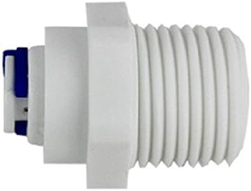 PK Aqua 2 Pcs RO Inline Filter Unit Straight Male Connector 1/4" Size Tube x 1/4" Male Thread + Teflon Tape.