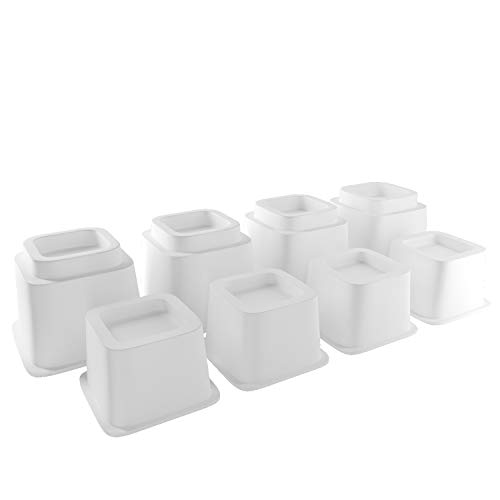 Home Intuition Heavy Duty Adjustable Bed Risers Furniture Riser 3, 5 or