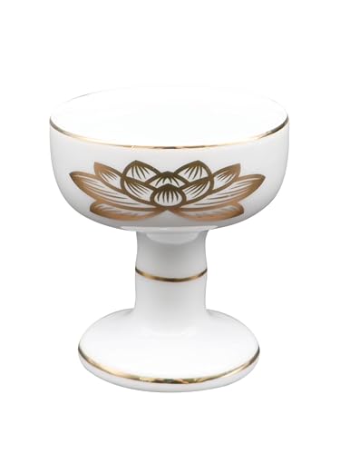 仏具のマルエス(Maruesu) 中仏器 白上金ハス 仏壇 ご飯茶碗 約5.8×5cm