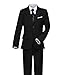 Visaccy Kids Suits Boy Slim Fit Formal Wear Black Boys Suit Size 3T