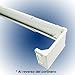 Graber 2 1/2-Inch Wide Pocket Curtain Rod (48 to 84-Inch Adjustable Width, White)