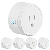 OUKITEL WiFi Plug use with Alexa Echo/Google Home/IFTTT, X6P Smart Socket, Remote Control, Timer, no hub Required, Listed-4 Pack, White