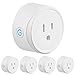 OUKITEL WiFi Plug use with Alexa Echo/Google Home/IFTTT, X6P Smart Socket, Remote Control, Timer, no hub Required, Listed-4 Pack, White