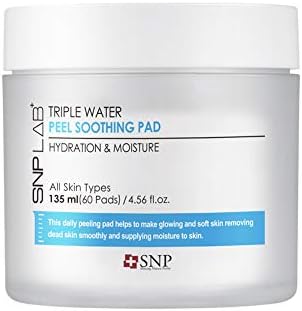 ★1位感謝割引★【SNP公式】 LAB+ トリプルウォーターピールスージングパッド／LAB+ TRIPLE WATER PEEL SOOTHING PAD 135ml 60pads ふき取り化粧水 皮脂 角質 ピーリング 角栓ケア ワンステップ 韓国コスメ パッド スキンケア 保湿 コットン