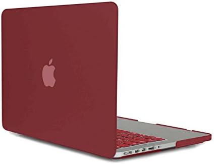 Aesetek Hard Shell Case for Macbook Pro 13 inch (2016 Release) A1706 with Touch Bar/A1708 without Touch Bar, Matte Finish, Wine Red