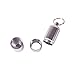 Airtight Stash Jar Smell Proof Durable Multi-Use Portable Dry Herb Jar Container case With Keyring and Holder Ring,Waterproof Aluminum Screw-top Lid Lock Odor (Silver)