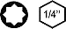 8 Point Star Bit. VEGA Double Square #1 Professional Grade 2 Square Drive Torx Bit Set. 125DS02A-5 (Pack of 5)