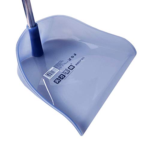 Upright Broom Dustpan Set, Lightweight Premium Comfortable Grip Duster Double Bristle Sweeper Broom Set Standing Up Lobby Broom and Dust Brush Combo for Sweeping Hard Floor Surfaces (Grey)