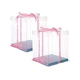 2 Layer Tall Transparent Cake Box 6" Bakery Carrier