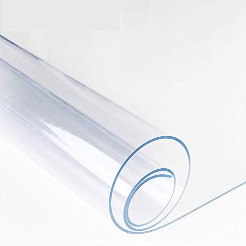 PVC Crystal Clear Desk Protector Pad Waterproof Plastic Table Protector for Foot Table Rectangle Vinyl Table Cover Desk Mat Table cover-1Mm-50x100Cm(20x39Inch)