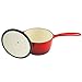 Zelancio Enameled 2-Quart Cast Iron Sauce Pan, Pot with Lid. Perfect as a Bean Pot, Spaghetti Sauce Pot, Barbecue Sauce Pot, or Pasta Sauce Pot, Cayenne Red