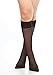 Women's 6 Pack Silky Sheer Knee High trouser socks reinforced toe(black)