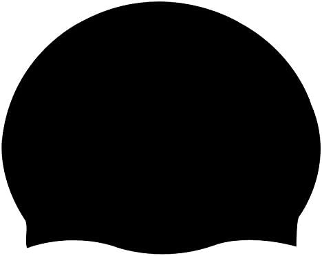 Medifier Elastic Silicone Water Pool Swimming Hat Cap Ear Wrap Hat for Long Hair Adults