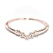 Gieschen Jewelers -Crystal V- 18K Rose/White Gold-Plated CZ Crystal Dainty Ring
