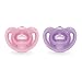 NUK Sensitive Orthodontic Pacifiers, Girl, 0-6 Months (2 Count)