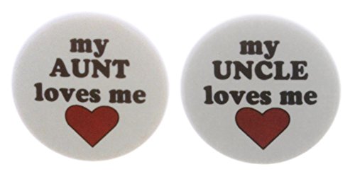 A&T Designs Set 2 my AUNT UNCLE loves me 2.25" Keychains Family Gift
