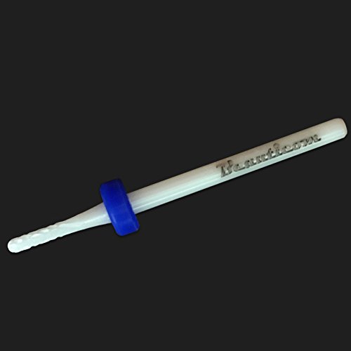 Beauticom Professional USA Ceramic White Round Bit Nail Drill (Grit: MEDIUM) 3/32" Shank Size