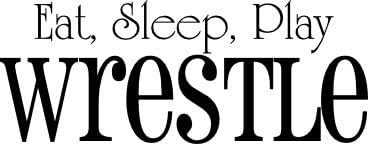 Vinyl Decal Sticker for Computer Wall Car Mac Macbook and More - Eat, Sleep, Play Wrestle