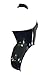 LinvMe Women's Sexy High Cut Halter Sleeveless Bodysuit Synthetic Latex Catsuit