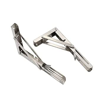 Yardwe - 2 soportes plegables de acero gruesos triángulos de soporte