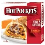 Nestle Hot Pockets Steak and Cheddar Sandwich, 9 Ounce -- 8 per case.