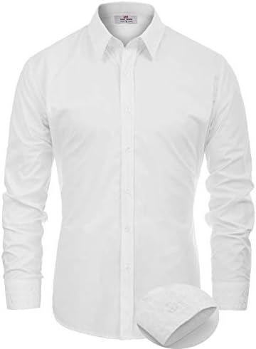 PAUL JONES Men's Regular Fit Classic Collar Business Dress Shirt