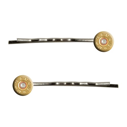 12 Gauge Bullet Shell (Not real bullets - image only) - Ammo Bobby Pins Barrettes Hair Styling Clips