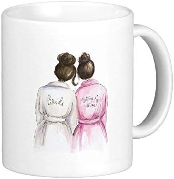 TimetoShine Matron of Honor? Mug Dk Brunette Bride Dk Br Maid