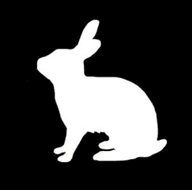 Amazon うさぎ 兎 ラビット Rabbit Usagi 兔 ウサギ Bunny バニー 動物 アニマル シルエット ステッカー シール デカール ホワイト シール ステッカー ホビー